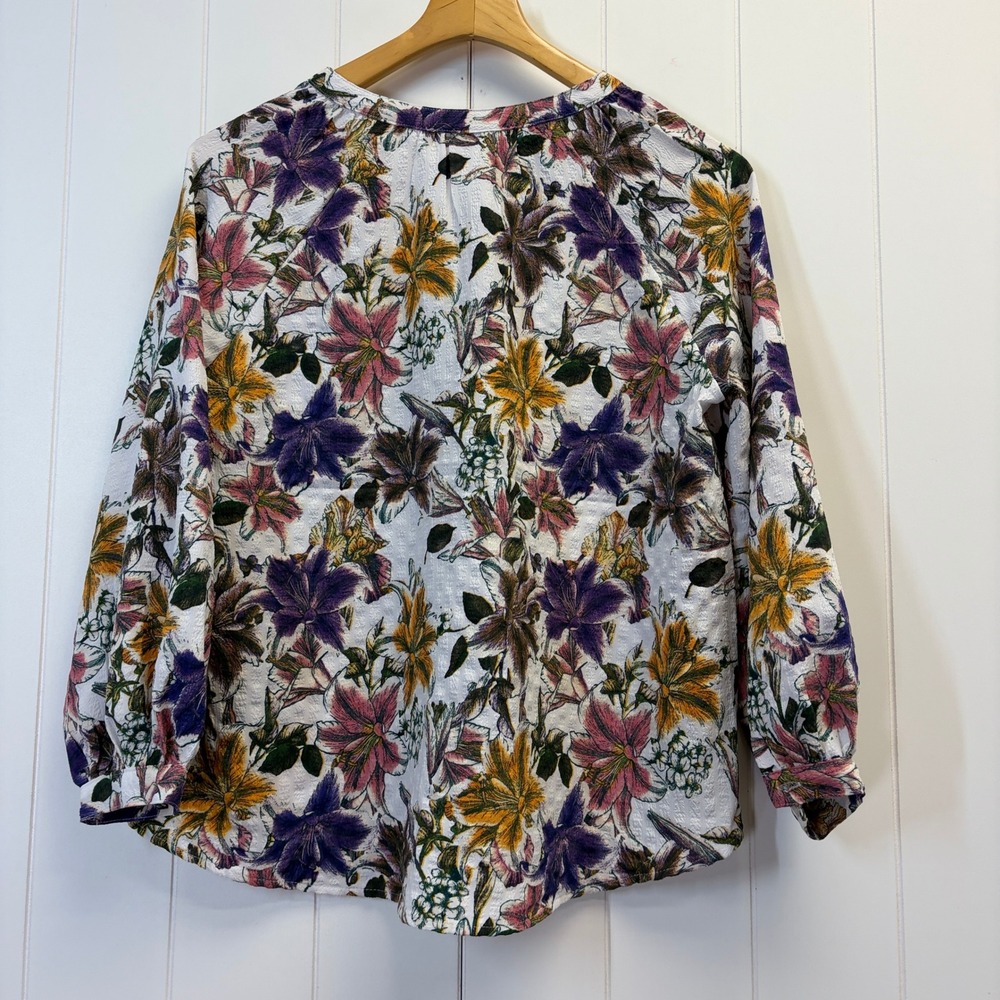 Harve Benard Boho Floral Peasant Top Women Large Cottage Botanical Romantic Chic